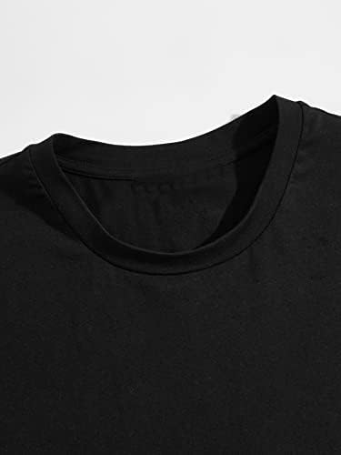 Gorglitter masculino de impressão gráfica de camiseta redonda do pescoço de manga curta