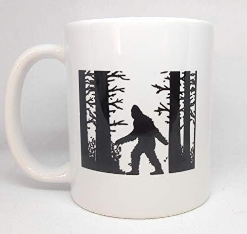 Bigfoot Sasquatch Habitat Natural Habitat Caneca de café cerâmica | Bigfoot Coffee Cup | Caneca de 11 onças | N009
