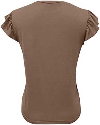 Camisetas femininas de Nokmopo THEMT FOOD SUMPLEM 2022 ROUNCO DO CUSTO ROUNCO PULLOVER LACE Blusa de manga curta