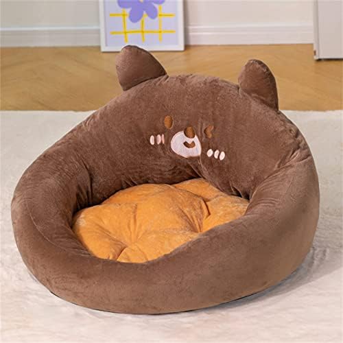 Slakkenreis redonda de cachorro quente e cama de cachorro e cama de gato, cama para um pequeno animal de estimação grande, usado