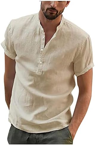Camisas de botão de botão masculino de Zefotim