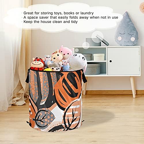 Ação de Graças Pumpkin Pop -up Roundry Tester com tampa com zíper cesta de roupa dobrável com alças Organizador de