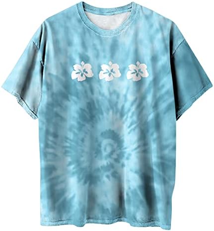 Adolescente masculina de manga curta gradiente gradiente solto blusas lounge hippie medieval tie tops tops vv