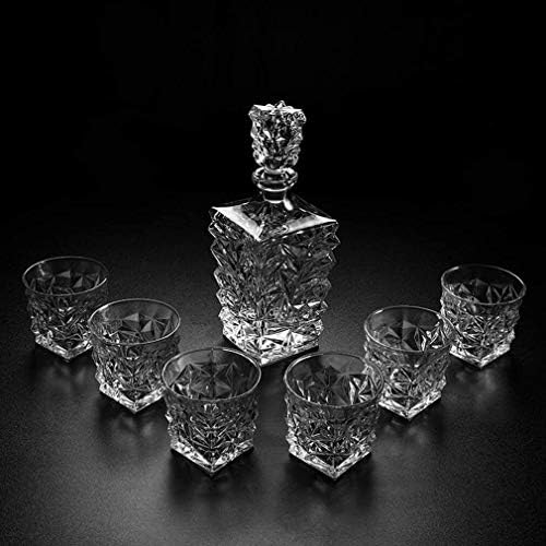 Whisky Decantador Premium Whisky Decanter Conjunto de 4 óculos sofisticados para uísque, bourbon, rum em uma caixa de presente