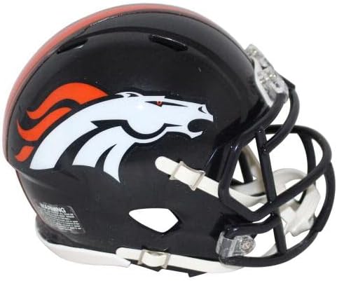Peyton Manning assinou o Mini Capacete Comemorativo de Denver Broncos 32330 - Mini capacetes autografados da NFL