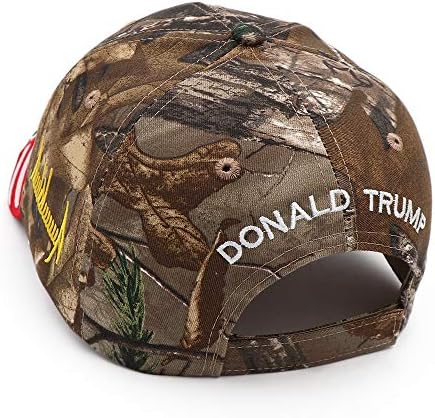 Trump 2024 Hat - Donald Trump Hat - 2024 Keep America Great Hat - Maga Camo Bordado Bonga Ajustável Band com Flag dos EUA