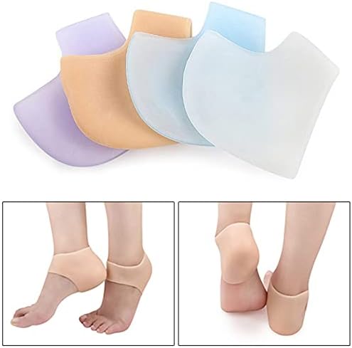 Palha 2 par um moisture gel de silicone protetores de salto meias pedicure hidratam os pés de alívio dos saltos de saúde