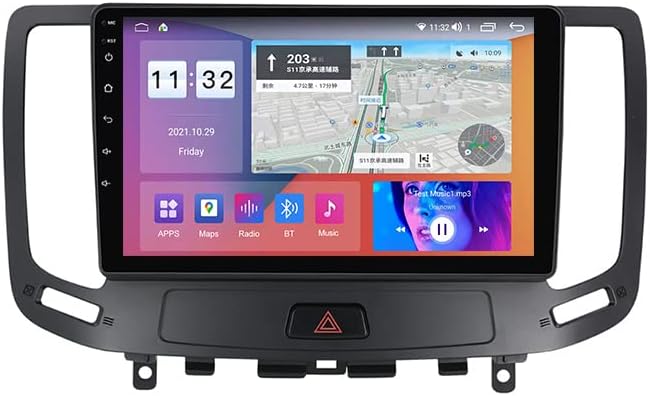 Estéreo de rádio do carro para infiniti G4 G25 G35 G37 2006-2013, Biorunn Android 11 9 polegadas Octa Core GPS GPS Navi sem