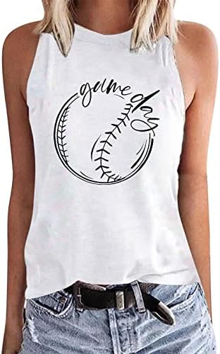Tanque de beisebol top feminino adoro impressão de coração tanque mamãe tanque de treino imprimir gráfico de camiseta sem mangas de verão casual