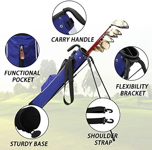 Bolsas de golfe PGM - Bolsa de golfe leve PGM com cinta e suporte - fácil de transportar e pitt de tacada durável - saco de golfe -