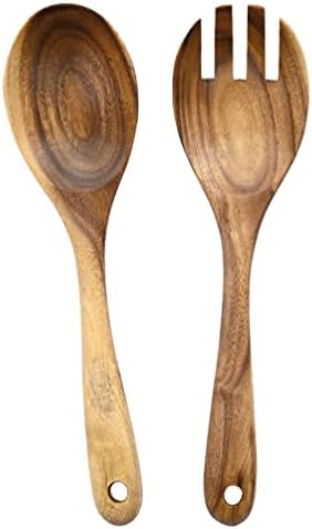 AMOSFUN SALADA SERVIÇÃO UTENSILS 2 PCS SPOWEN DE WORGEN E FILHO DE FIOLHO, SERVIDORES DE SALADA DE FLADROS PELAS DE MODO