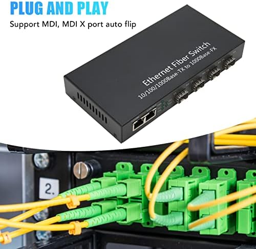 Vingvo SFP Ethernet Fiber Switch, transceptor de fibra Ethernet de 100-240V até 120 km de transmissão eficiente para o