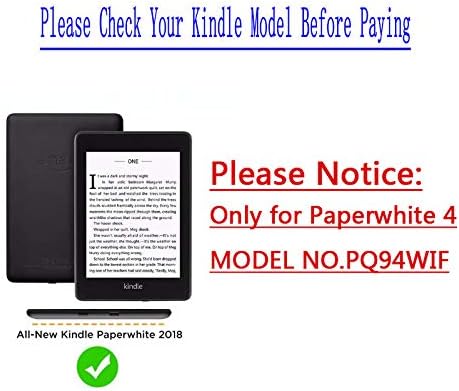 Capa do Kindle Zengcang - Caso de Origami de Stand de couro PU para Kindle Paperwhite 4 Para PQ94WIF Paperwhite4 E -book Reader