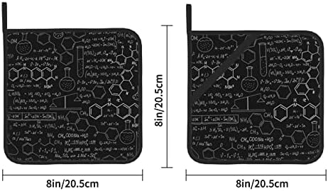 Abstract Science Chemistry 2 Pacote Pacote Pote para os suportes de panela resistentes ao calor da cozinha Conjuntos