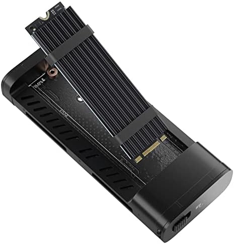 エアリア Aeria M.2 NVME SSD Caso, intercooler3, compatível com tipos de conexão NVME e SATA, USB 3.2 externo tipo C, corpo de