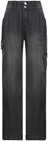 Calças casuais de calças casuais do Ethkia Tamanho 16 Casca em cinto de telas raspadas casuais com calças de cintura alta de cintura alta