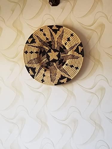 Placa de parede cesta de parede africana tecida à mão por Wulvik -Crafts