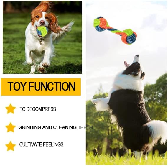 Yoociz Tough Dog Toys para mastigadores agressivos, brinquedos de cachorro grandes com brinquedos de corda maiores de um