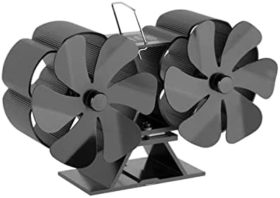 Syxysm Head Dual 12 Blades Fan Farlow Fan Calor fogão ventilador de madeira Burner de madeira Home lareira Fan Distribuição de calor