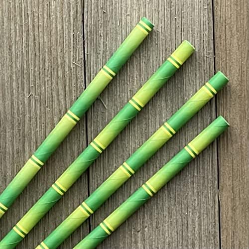 PERDO DE PRIMAGEM DE BAMBOO - Green - Luau Party Supply - 7,75 polegadas - 100 pacote