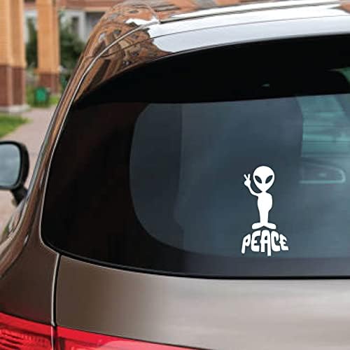 2 pacote de pacote de carros de paz alien - decalques personalizados de peixes ruins - adesivo fofo engraçado para crentes