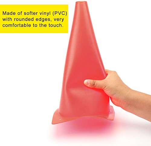 Cones de treinamento de trânsito de 12 polegadas, cones de estacionamento de segurança plásticos, cones de marcadores