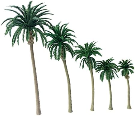Yardwe 10pcs/set Faux Plant Miniture Decoration Mini plantas artificiais Modelo de palmeira Mini plástico modelo mista modelo árvore