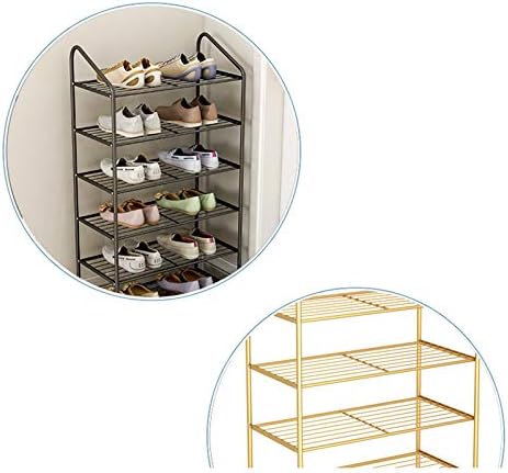 O oumifa sapato rack 6 camada de grande capacidade prateleira de armazenamento para sala de estar vestiário e corredor segurar