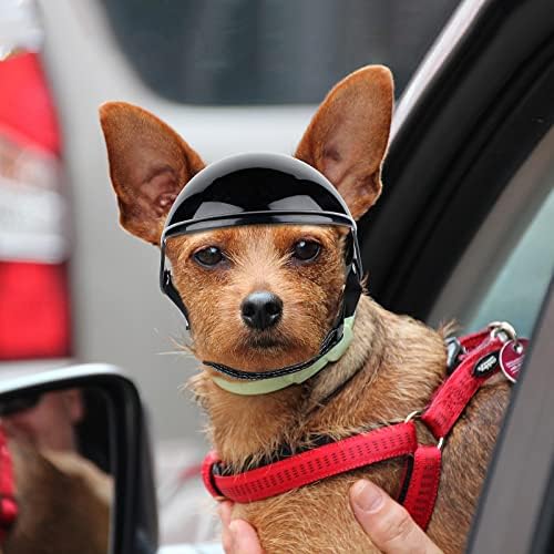 Capacete de cachorro de estimação pequeno namsan com orifício de orifício de orifício para cães de cachorro de moto