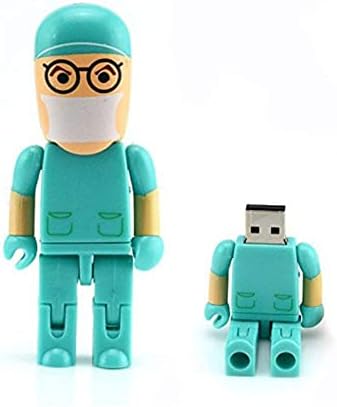 16 GB USB Flash Drive Surgeon Robot Doctor em forma de memória USB Velocidade do desenho animado U Blue Blue Nice Design