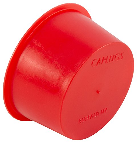 CAPLUGS 99190735 Tampa e plugue cônicos de plástico. T-21, PE-LD, Cap od 1.837 Plug ID 2.076, vermelho
