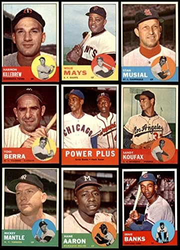 1963 Topps Baseball Conjunto completo sem #537 Rose Ex/Mt+