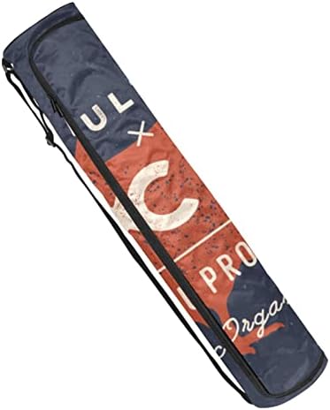 Llnsupply Yoga Mat Bag, Bolsa de ginástica de ioga com oxford durável - zíperes duplos, abertura grande em forma de U e correia ajustável, se encaixa na maioria dos tapetes de frango retro