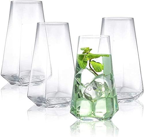 Glasses Highball, fabricante de saquê de uísque, conjunto de 4, copos de coquetel de 18 onças, conjunto de bebidas