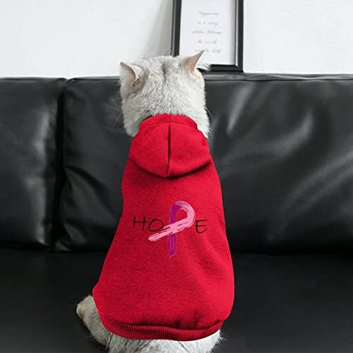 Fita rosa - mama de conscientização do câncer de mama capuz de cachorro