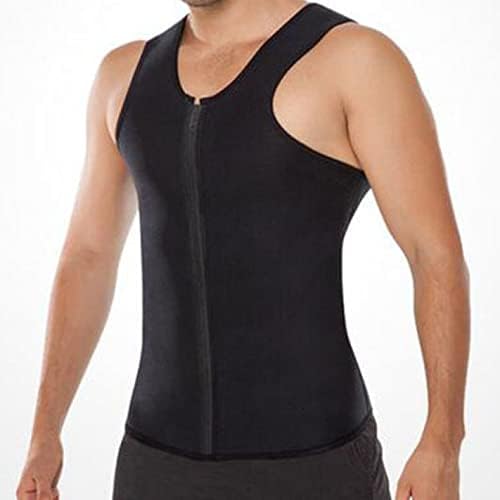 Colete de sauna de treino chyjoey para homens, fitness de coletes de queimaduras de gordura - camisas de sweat sweatwear de zíper para emagrecimento corporal