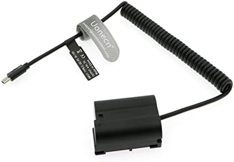 UONECN EP-5B | EN-EL15 Bateria fictícia para USB C PD Tipo-C 9V 12V Cabo de alimentação para Nikon D500 D600 D750 D800 Z5 Z6