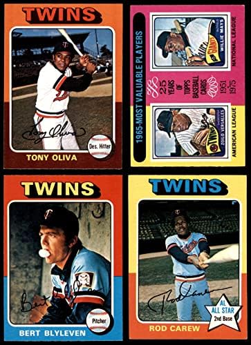 1975 O-Pee-Chee Minnesota Twins, perto da equipe, definiu os gêmeos de Twins EX/MT