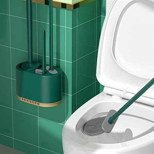 Escova de vaso sanitário zukeems pincel de banheiro montado na parede Conjunto de utensílios de limpeza de ângulo de vaso
