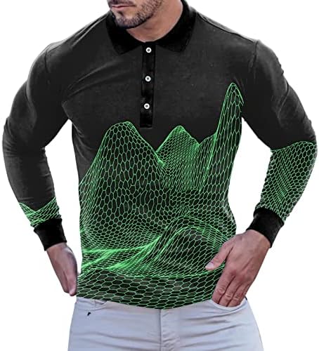 Camisas de roupas masculinas de Yhaiogs para homens casuais masculinos de pólo de seca regular