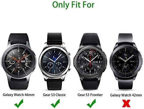 Omoton Protetor de tela de vidro temperado Compatível Samsung Galaxy Watch 46mm & Gear S3 [3 pacote]