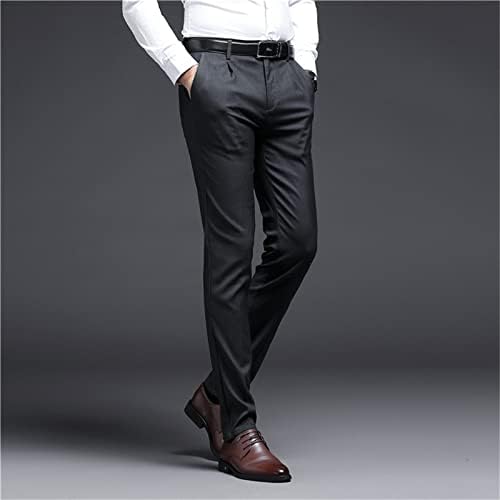 Maiyifu-gj masculino elegante fit slim fit clássico de perna reta do terno casual calca