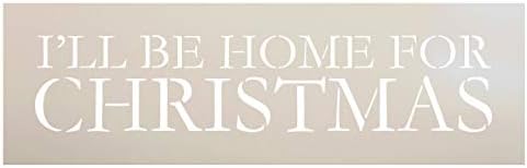 Casa para estêncil de Natal por Studior12 | Arte tradicional do feriado - modelo reutilizável mylar | Pintura, giz, mídia mista