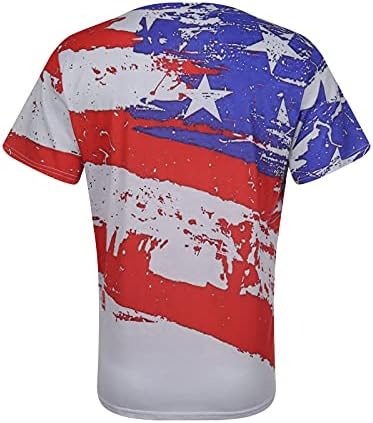 Camiseta impressa de tinta de tie masculina de verão Tamas de bandeira de bandeira casual Tops PLUS PLUS