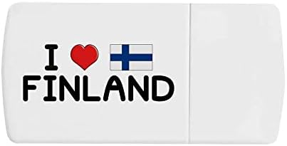 Azeeda 'I Love Finlândia' Caixa de comprimidos com divisor de tablets