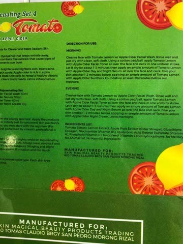 Pele Magical Skin Rejuvenesing Set 4 - Limon Tomato Facial Set com Cider Apple