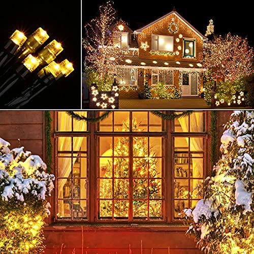 Toodour Solar String Lights Outdoor, 72ft 200 Luzes de cordas de fada LED com 8 modos de iluminação, luzes solares