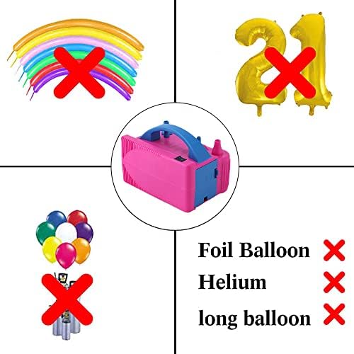 Máquina de enchimento de ar portátil da bomba de balão para balões pequenos 400w ≤85db inflador/soprador de bico duplo para decoração