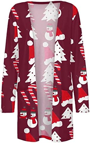 Topunder suéter fofo Lady Birthday Manga Longa inverno superdimensionado com bolsos suéter V pescoço santa slim fit macio
