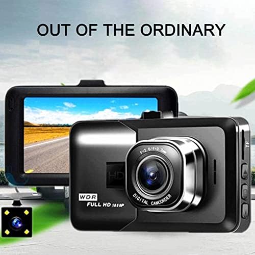 Dash Cam Front e traseira, 1080p Full HD Mini Dash Cam, Dash Driving Recorder de tela IPS de 3,0 polegadas, visão